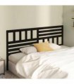 vidaXL Bed Headboard | Black | Solid Pine Wood | 206 cm x 100 cm — Size: 206 x 100 cm