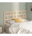 vidaXL Bed Headboard 146x4x100 cm Solid Wood Pine — Colour: natural, Size: 146 x 100 cm