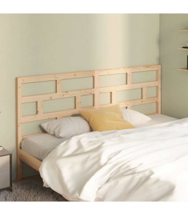 vidaXL Bed Headboard 206x4x100 cm Solid Wood Pine — Colour: natural, Size: 206 x 100 cm
