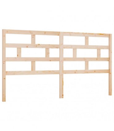 vidaXL Bed Headboard 206x4x100 cm Solid Wood Pine — Colour: natural, Size: 206 x 100 cm