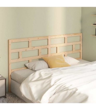 vidaXL Bed Headboard 206x4x100 cm Solid Wood Pine — Colour: natural, Size: 206 x 100 cm