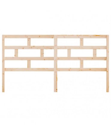 vidaXL Bed Headboard 206x4x100 cm Solid Wood Pine — Colour: natural, Size: 206 x 100 cm
