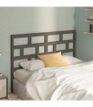 vidaXL Bed Headboard Grey 166x4x100 cm Solid Wood Pine — Size: 166 x 100 cm