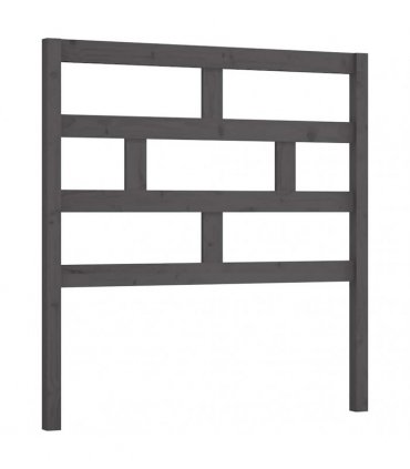 vidaXL Bed Headboard Grey 96x4x100 cm Solid Wood Pine — Size: 96 x 100 cm
