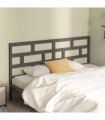 vidaXL Bed Headboard Grey 186x4x100 cm Solid Wood Pine — Size: 186 x 100 cm
