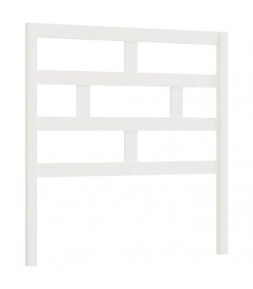 vidaXL Bed Headboard White 96x4x100 cm Solid Wood Pine — Size: 96 x 100 cm