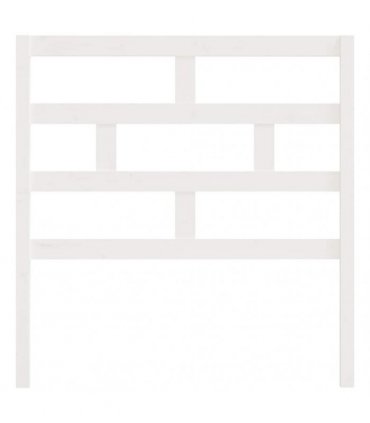vidaXL Bed Headboard White 96x4x100 cm Solid Wood Pine — Size: 96 x 100 cm