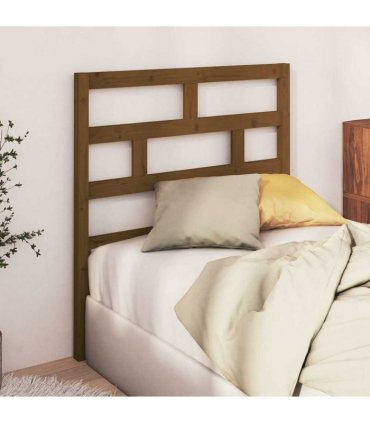 vidaXL Bed Headboard Honey Brown 81x4x100 cm Solid Wood Pine — Size: 81 x 100 cm