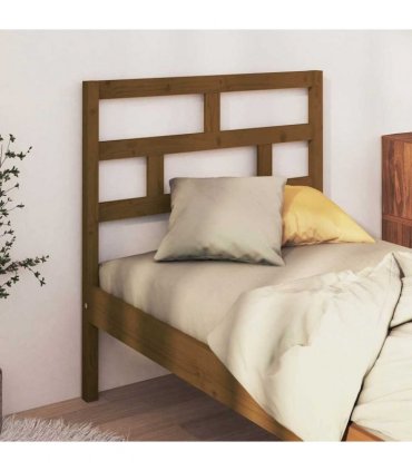 vidaXL Bed Headboard Honey Brown 96x4x100 cm Solid Wood Pine — Size: 96 x 100 cm