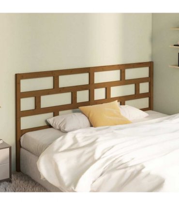 vidaXL Bed Headboard Honey Brown 186x4x100 cm Solid Wood Pine — Size: 186 x 100 cm