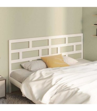 vidaXL Bed Headboard White 186x4x100 cm Solid Wood Pine — Size: 186 x 100 cm