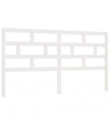 vidaXL Bed Headboard White 186x4x100 cm Solid Wood Pine — Size: 186 x 100 cm