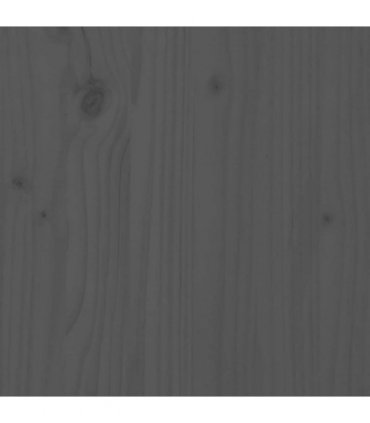 vidaXL Bed Headboard Grey 126x4x100 cm Solid Wood Pine — Size: 126 x 100 cm