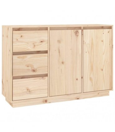 vidaXL Sideboard 111x34x75 cm Solid Wood Pine — Colour: natural