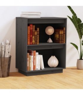 vidaXL Console Cabinet Grey 60x34x75 cm Solid Wood Pine