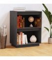vidaXL Console Cabinet Grey 60x34x75 cm Solid Wood Pine