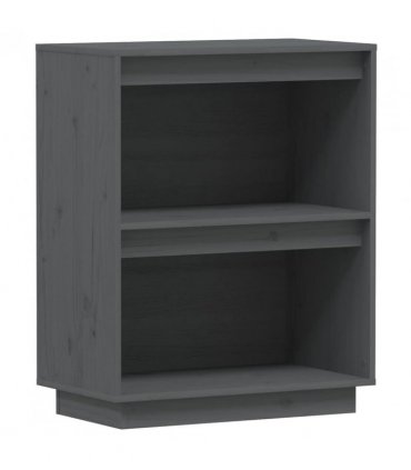 vidaXL Console Cabinet Grey 60x34x75 cm Solid Wood Pine