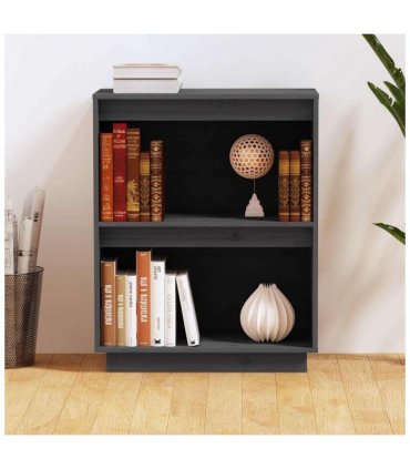 vidaXL Console Cabinet Grey 60x34x75 cm Solid Wood Pine
