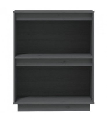 vidaXL Console Cabinet Grey 60x34x75 cm Solid Wood Pine