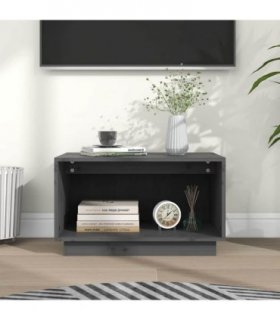 vidaXL TV Cabinet Grey 60x35x35 cm Solid Wood Pine