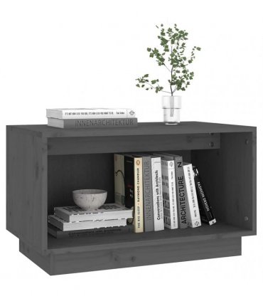 vidaXL TV Cabinet Grey 60x35x35 cm Solid Wood Pine