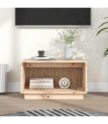 vidaXL TV Cabinet 60x35x35 cm Solid Wood Pine — Colour: natural