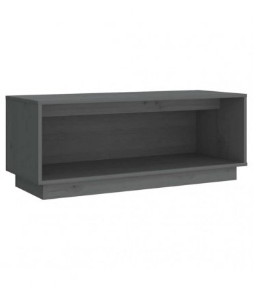 vidaXL TV Cabinet Grey 90x35x35 cm Solid Wood Pine