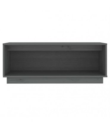 vidaXL TV Cabinet Grey 90x35x35 cm Solid Wood Pine