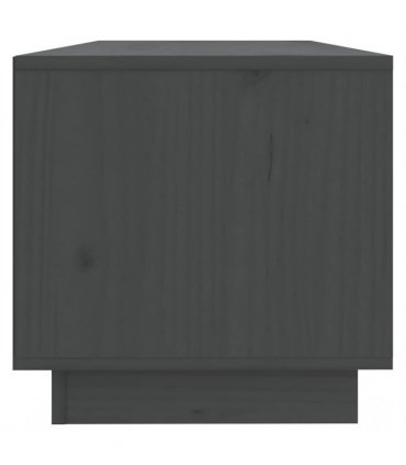 vidaXL TV Cabinet Grey 90x35x35 cm Solid Wood Pine
