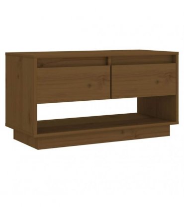 vidaXL TV Cabinet Honey Brown 74x34x40 cm Solid Wood Pine