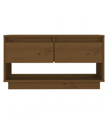 vidaXL TV Cabinet Honey Brown 74x34x40 cm Solid Wood Pine