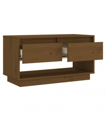 vidaXL TV Cabinet Honey Brown 74x34x40 cm Solid Wood Pine