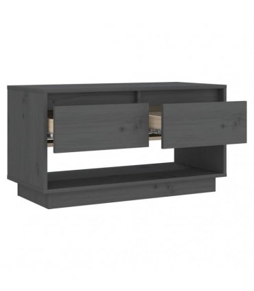vidaXL TV Cabinet Grey 74x34x40 cm Solid Wood Pine