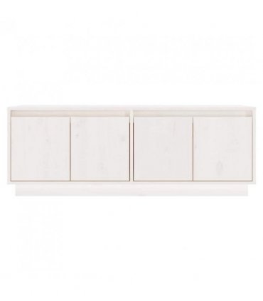 vidaXL TV Cabinet White 110x34x40 cm Solid Wood Pine