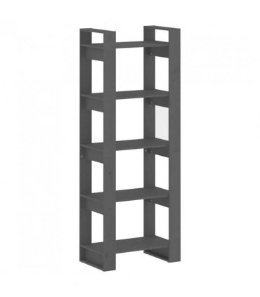 vidaXL Book Cabinet/Room Divider Grey 60x35x160 cm Solid Wood — Size: 60 x 35 x 160 cm