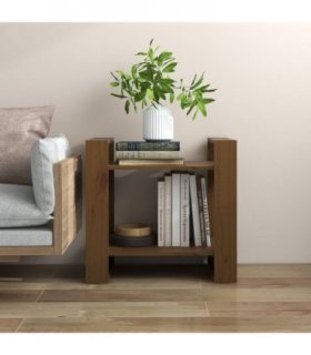 vidaXL Book Cabinet/Room Divider Honey Brown 60x35x57 cm Solid Wood — Size: 60 x 35 x 57 cm