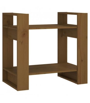 vidaXL Book Cabinet/Room Divider Honey Brown 60x35x57 cm Solid Wood — Size: 60 x 35 x 57 cm
