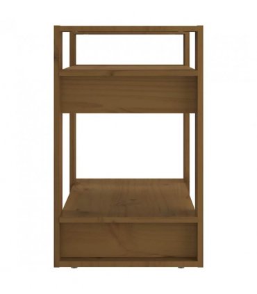 vidaXL Book Cabinet/Room Divider Honey Brown 60x35x57 cm Solid Wood — Size: 60 x 35 x 57 cm