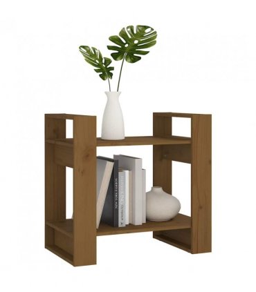 vidaXL Book Cabinet/Room Divider Honey Brown 60x35x57 cm Solid Wood — Size: 60 x 35 x 57 cm