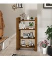 vidaXL Book Cabinet/Room Divider Honey Brown 80x35x125 cm Solid Wood — Size: 80 x 35 x 125 cm