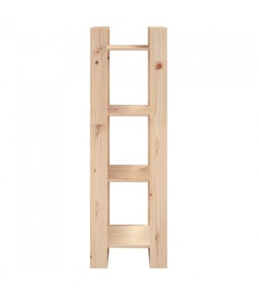 vidaXL Book Cabinet/Room Divider 41x35x125 cm Solid Wood Pine — Colour: natural, Size: 41 x 35 x 125 cm