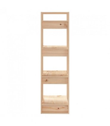 vidaXL Book Cabinet/Room Divider 41x35x125 cm Solid Wood Pine — Colour: natural, Size: 41 x 35 x 125 cm