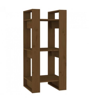 vidaXL Book Cabinet/Room Divider Honey Brown 41x35x91 cm Solid Wood — Size: 41 x 35 x 91 cm