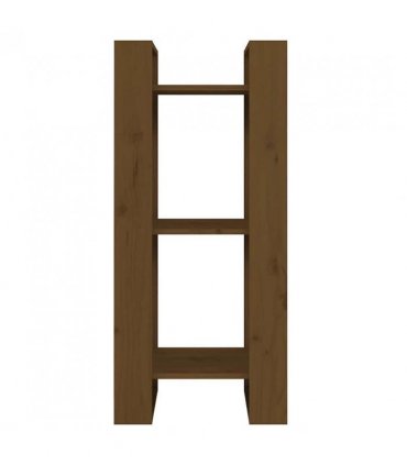 vidaXL Book Cabinet/Room Divider Honey Brown 41x35x91 cm Solid Wood — Size: 41 x 35 x 91 cm