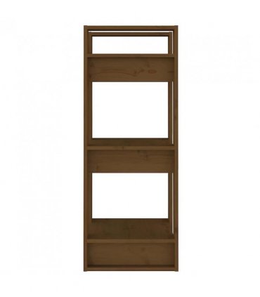 vidaXL Book Cabinet/Room Divider Honey Brown 41x35x91 cm Solid Wood — Size: 41 x 35 x 91 cm