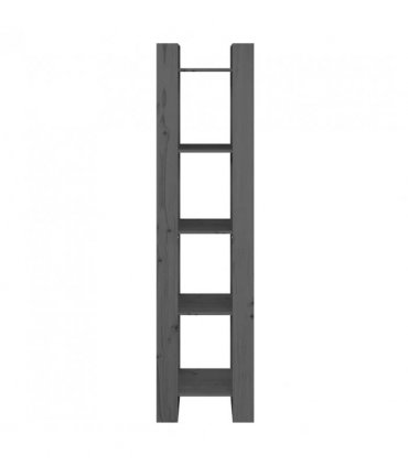 vidaXL Book Cabinet/Room Divider Grey 41x35x160 cm Solid Wood Pine — Size: 41 x 35 x 160 cm