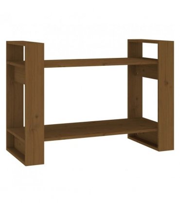 vidaXL Book Cabinet/Room Divider Honey Brown 80x35x56.5 cm Solid Wood — Size: 80 x 35 x 56.5 cm
