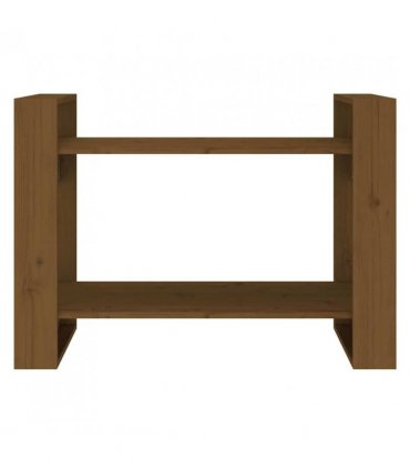vidaXL Book Cabinet/Room Divider Honey Brown 80x35x56.5 cm Solid Wood — Size: 80 x 35 x 56.5 cm
