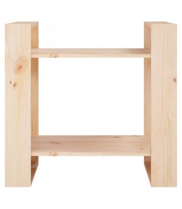vidaXL Book Cabinet/Room Divider 60x35x57 cm Solid Wood Pine — Colour: natural, Size: 60 x 35 x 57 cm