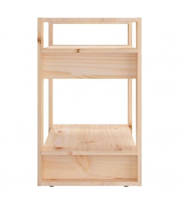 vidaXL Book Cabinet/Room Divider 60x35x57 cm Solid Wood Pine — Colour: natural, Size: 60 x 35 x 57 cm